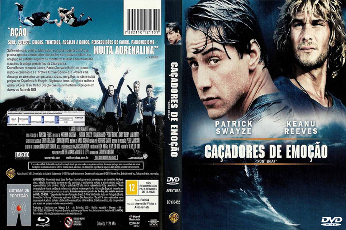 Caçadores de Emoção Keanu Reeves Dvd Dublado e Legendado Autorado Filme e Série Dvd Nunca