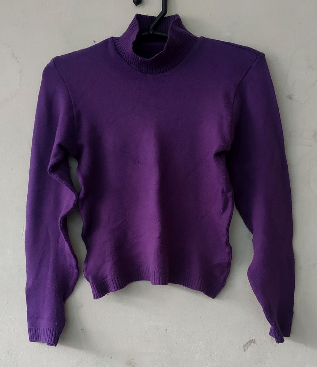 Cacharel Lã Roxa | Roupa Infantil para Menina Tres A Tricot Usado ...