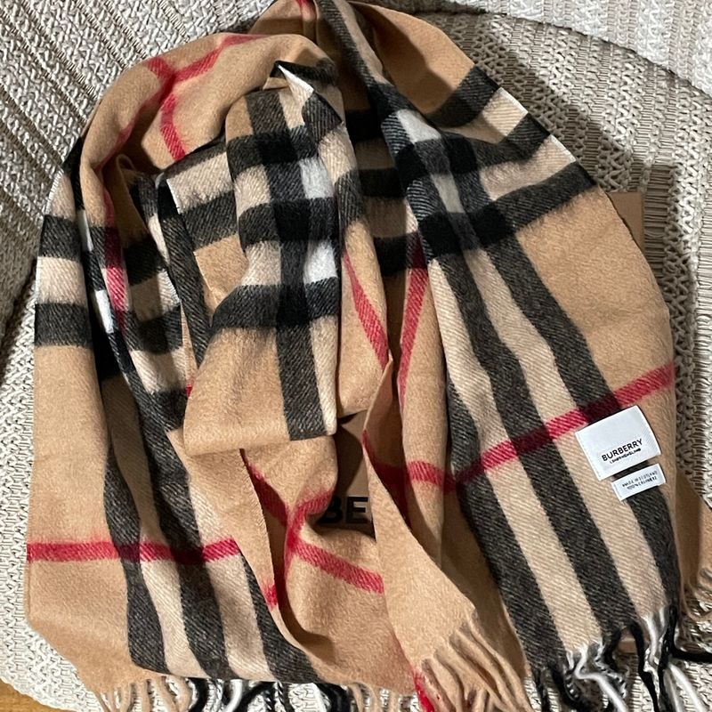 Cachecol xadrez hotsell burberry replica