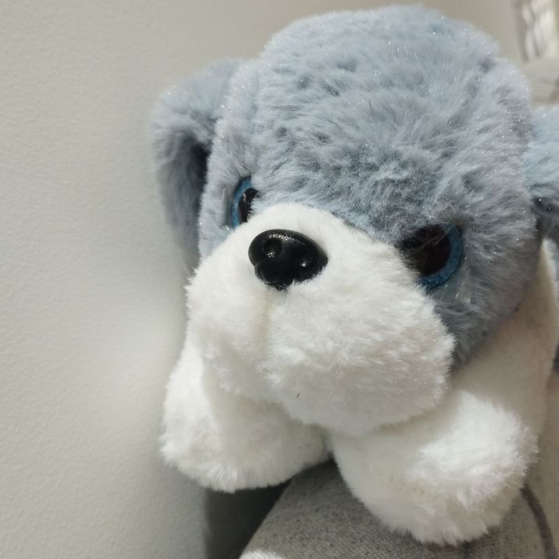 Cachorro Rusky de Pelúcia, Olhos Brilhantes Br Machine