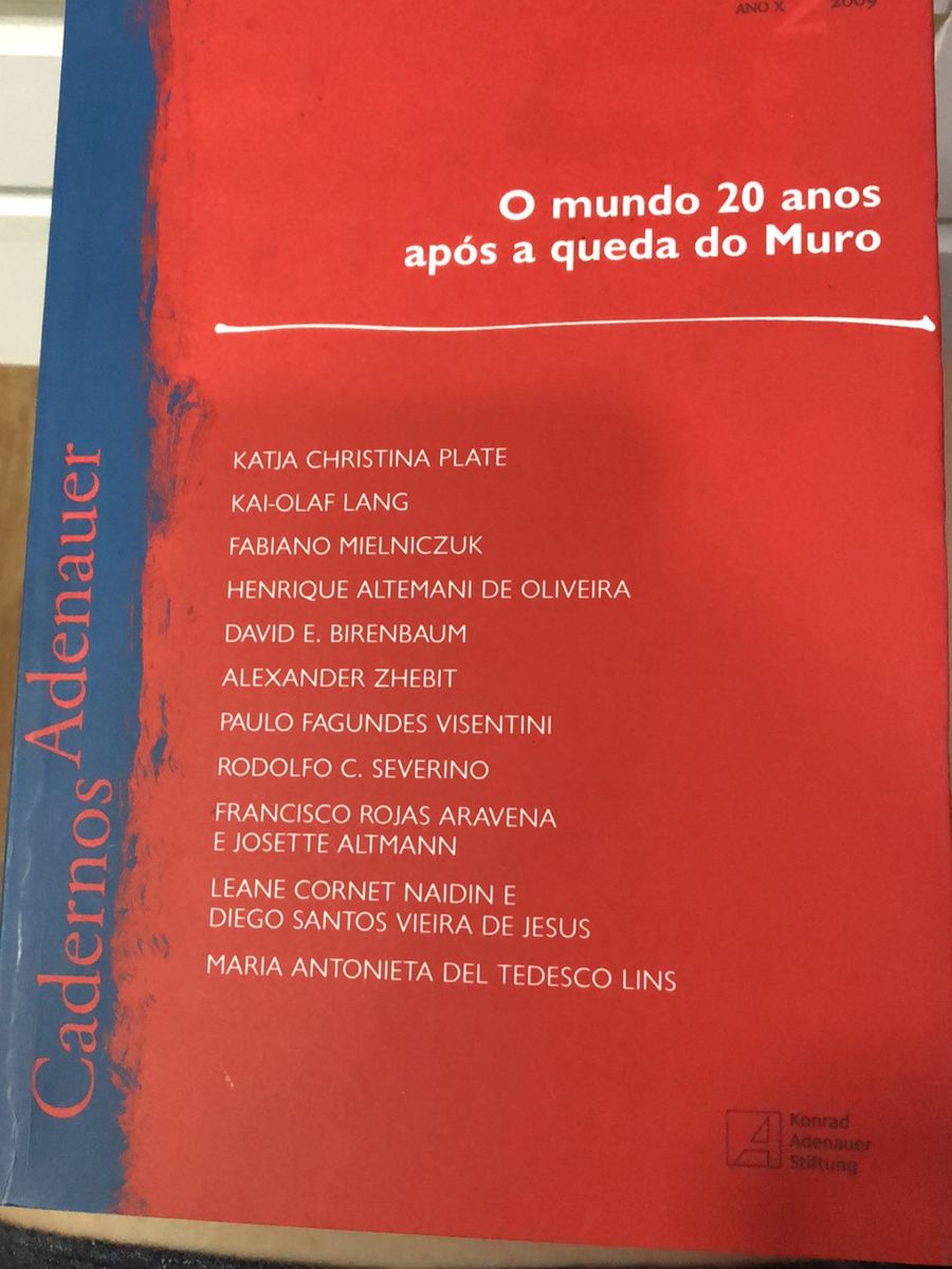 Caderno Adenauer O Mundo após a Queda do Muro | Livro Usado 45976638 ...