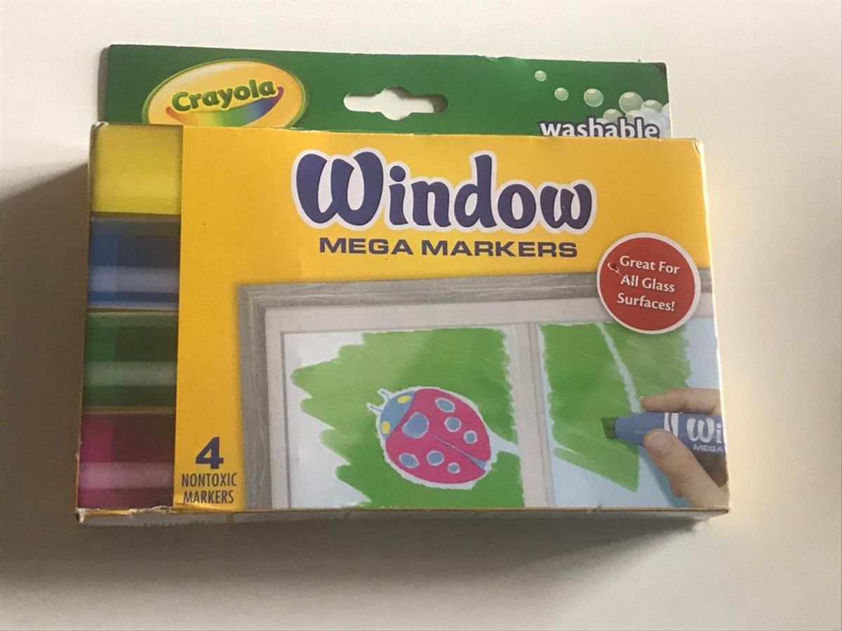 Caixa de Coloridas para Vidro Crayola Window Mega Markers