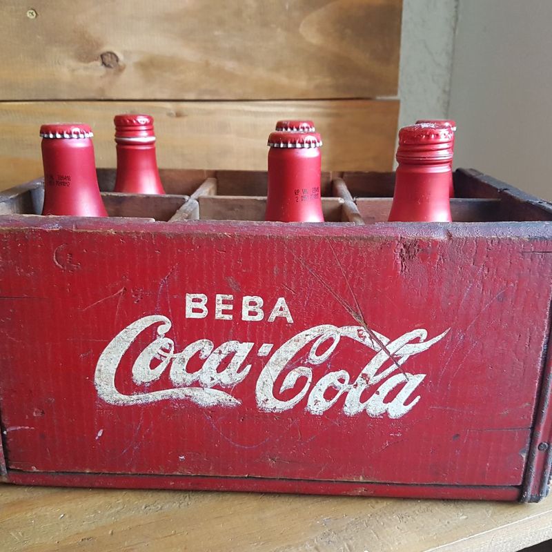 Caixa de Madeira Original Coca Cola Vintage | Móvel de Antiquário