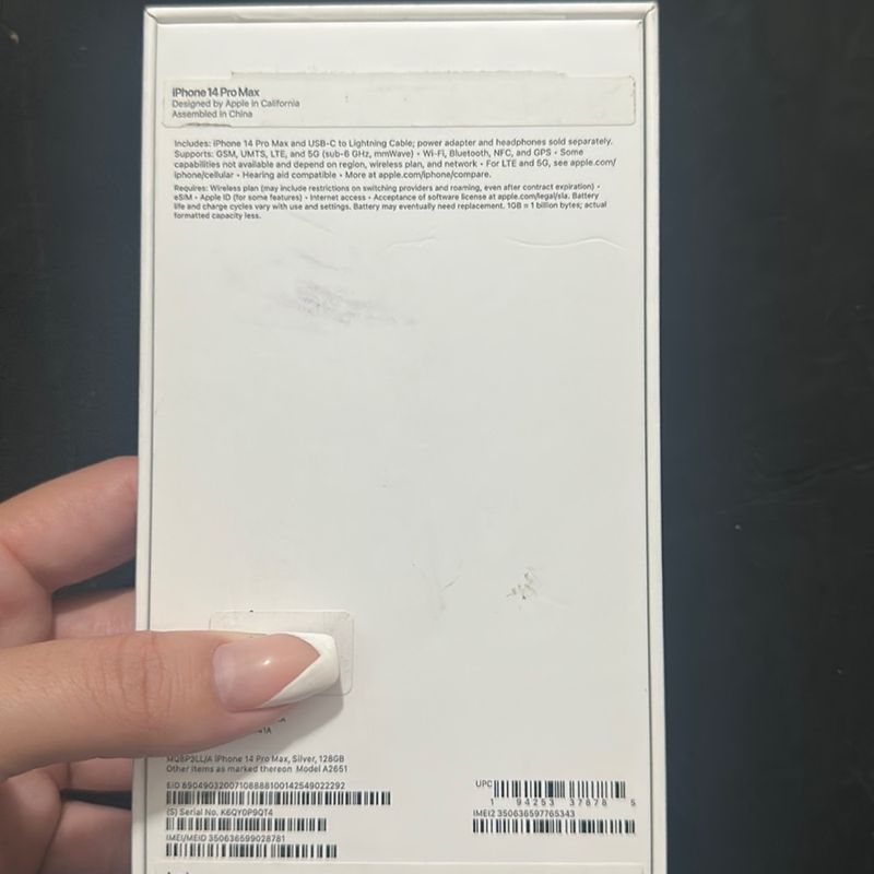 Caixa Iphone 14 Pro Max Silver 128 Gb | Apple Usado 86850982 Caixa Iphone 14 Pro Max Silver 128 Gb | Apple Usado 86850982