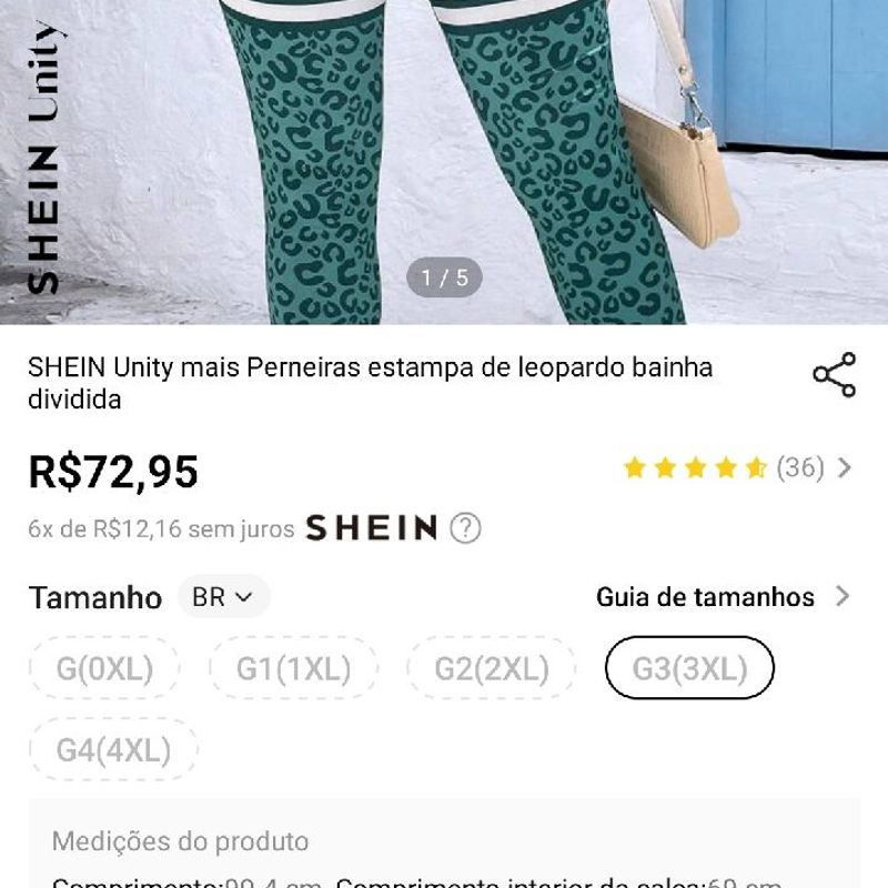 SHEIN Mais Perneiras Estampa de leopardo