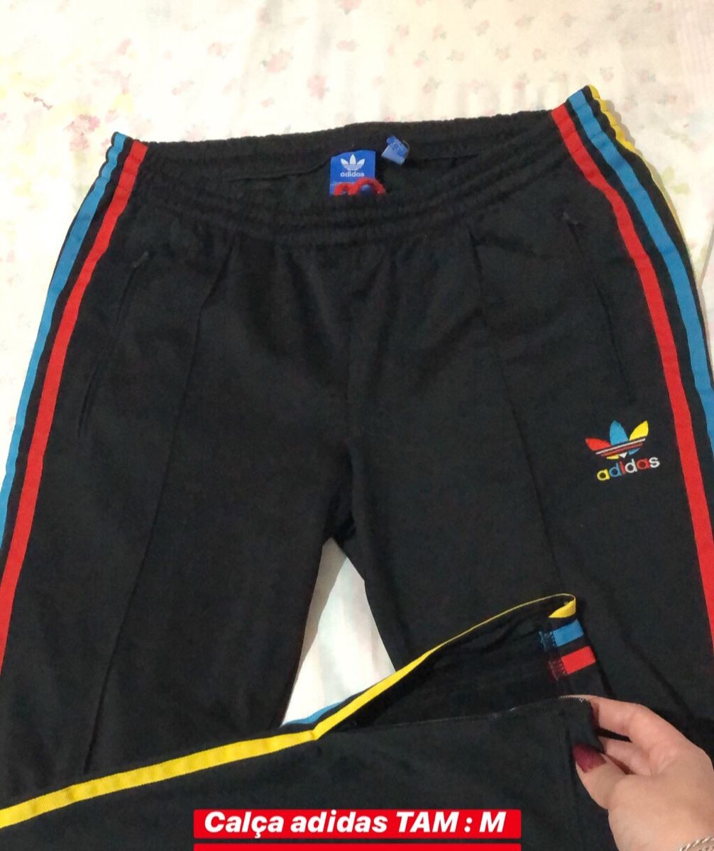 calça adidas com ziper na perna