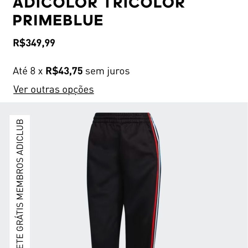 Calça Adidas Edição Limitada  Calça Feminina Adidas Nunca Usado