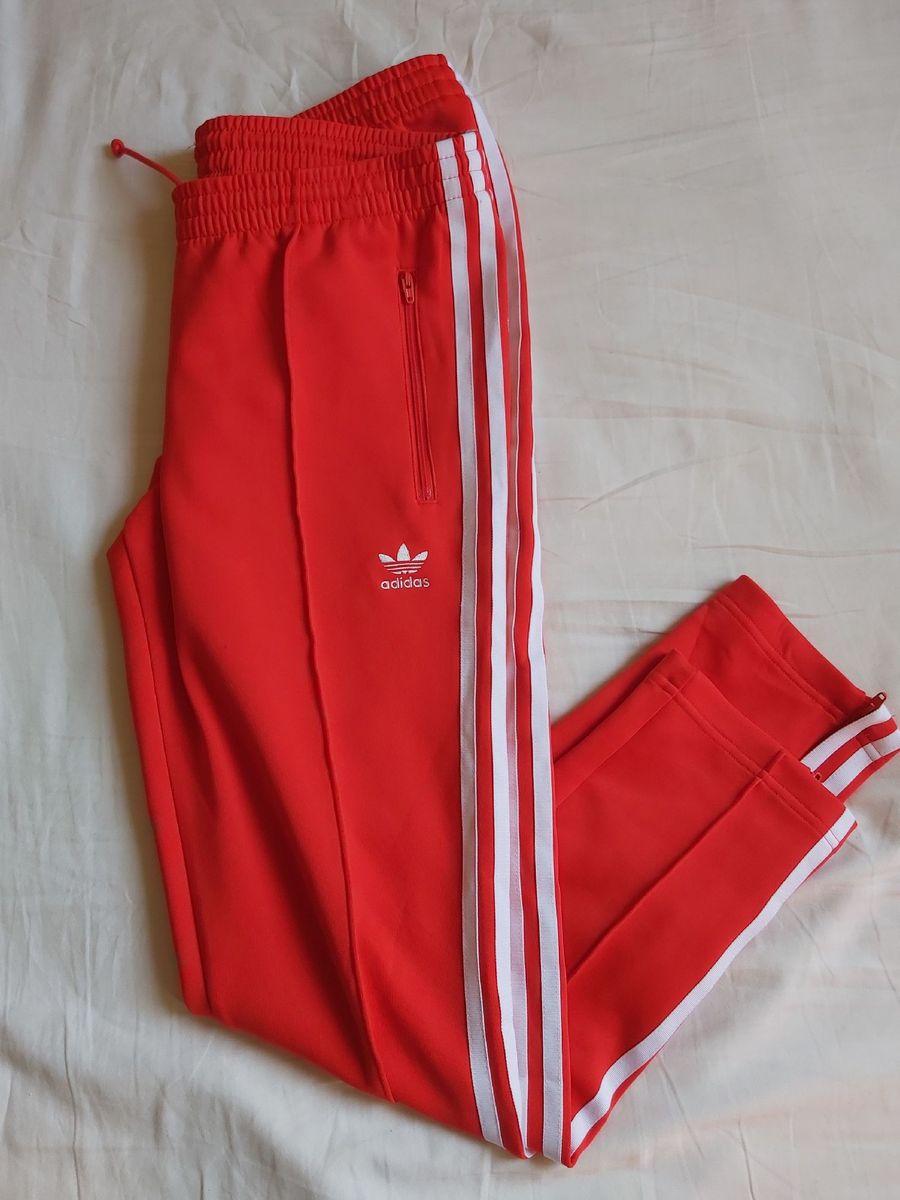 calça adidas vermelha feminina