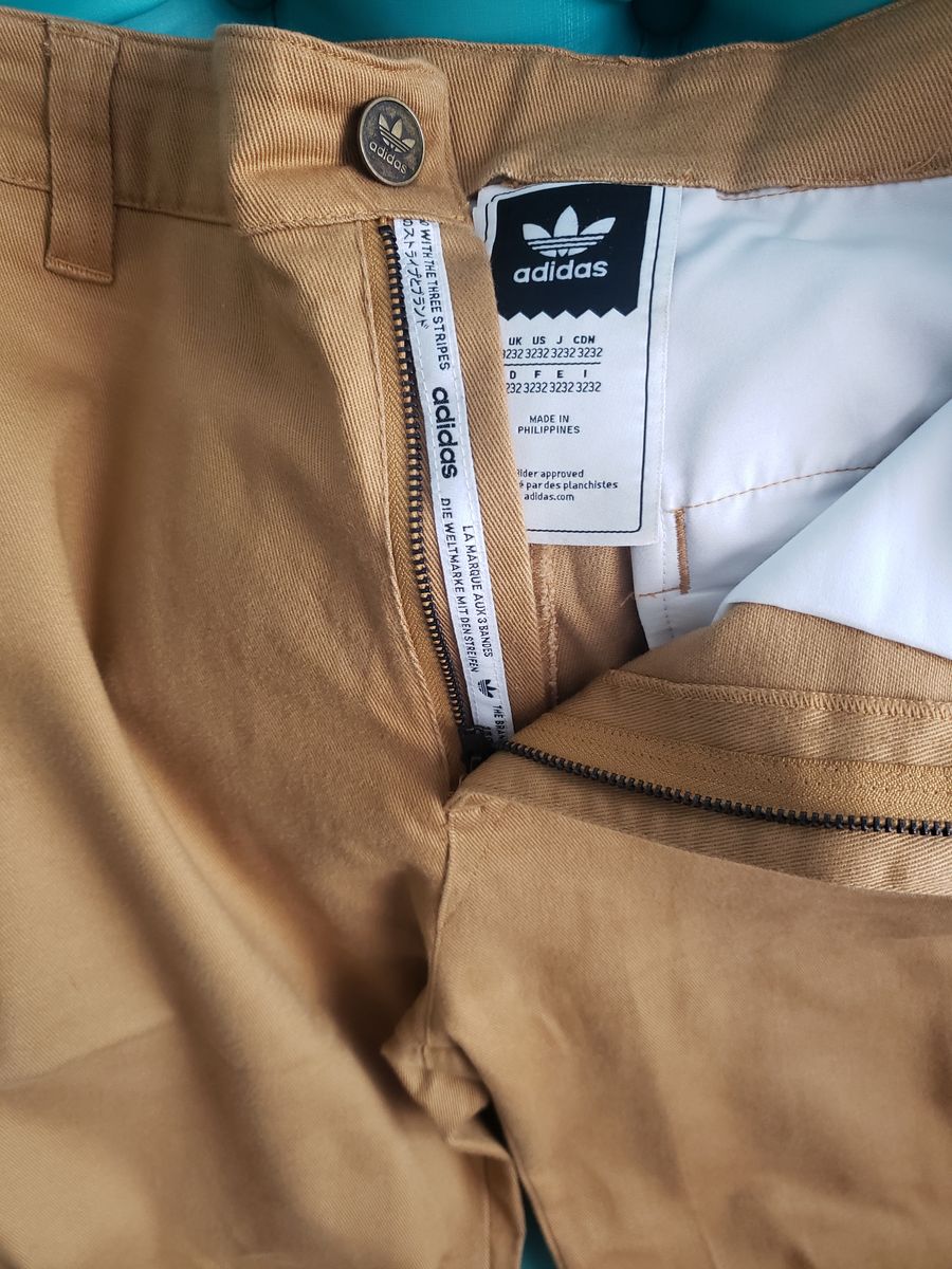 Calca Adidas Skateboarding Chino Khaki Bege Caramelo 40 Adidas Usado 90529178 enjoei