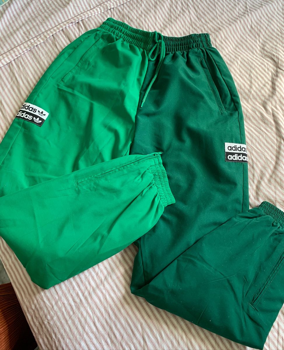 calça verde adidas