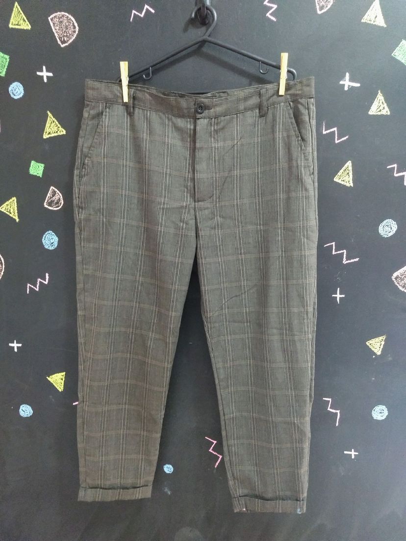 Calça Alfaiataria Xadrez Curta Renner Calça Masculina Renner Blue