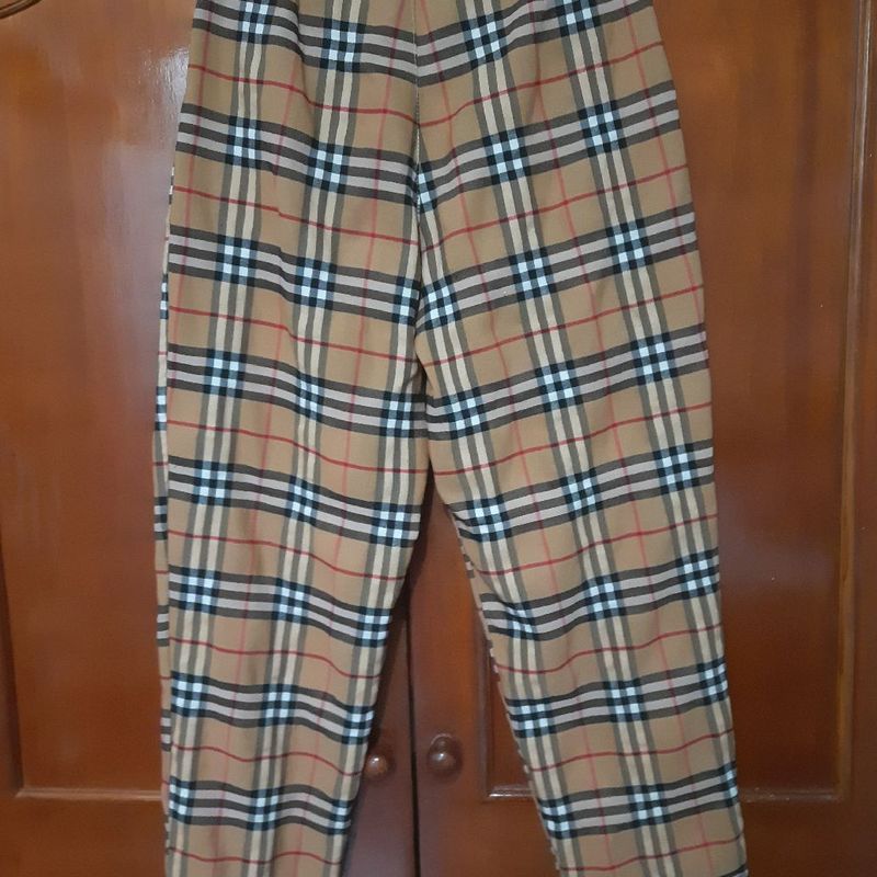 Calça burberry xadrez sale