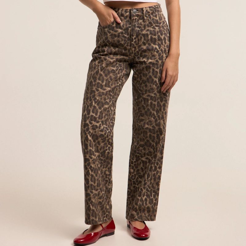 Calça Animal Print Onça Renner Blue Steel Nunca Usado