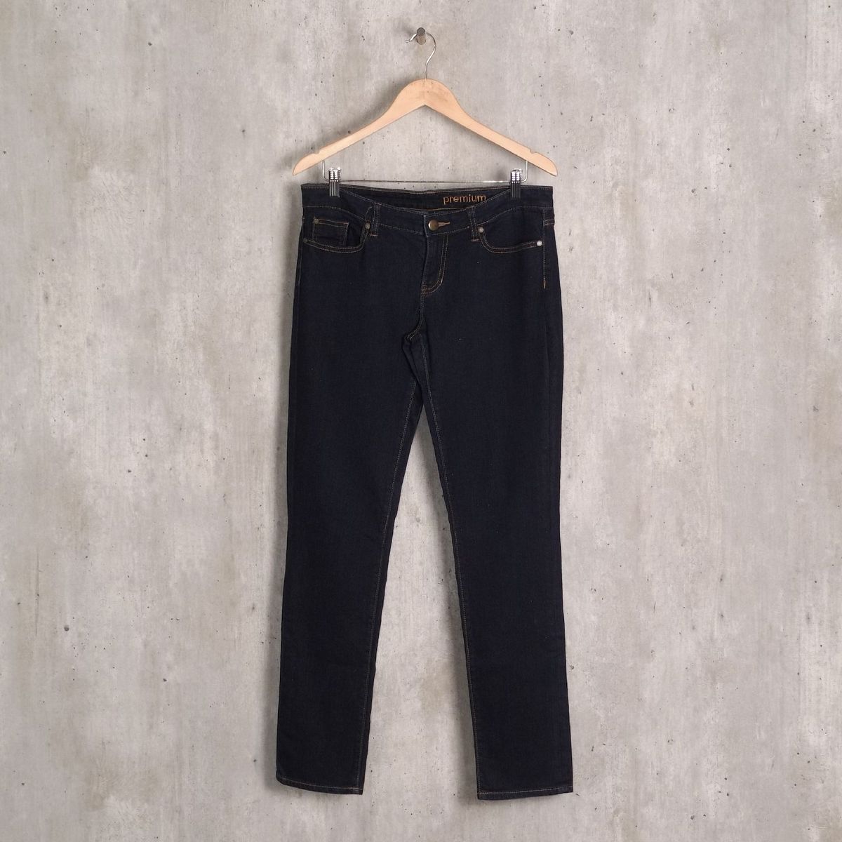 calça azul escura jeans gap - calças gap