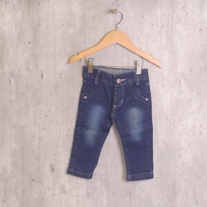 Calça Azul Jeans Dedo a Dedo Roupa Infantil para Bebê Dedo A Dedo Usado  73814634 enjoei