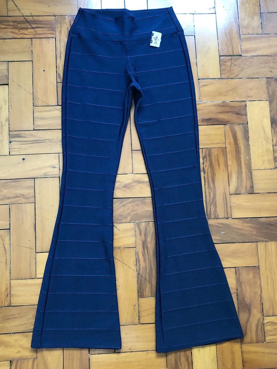 calça bandagem azul