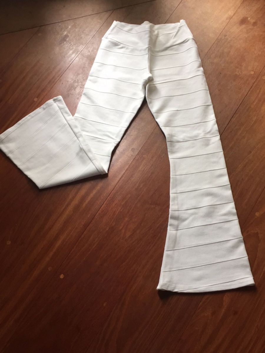 calça bandagem branca