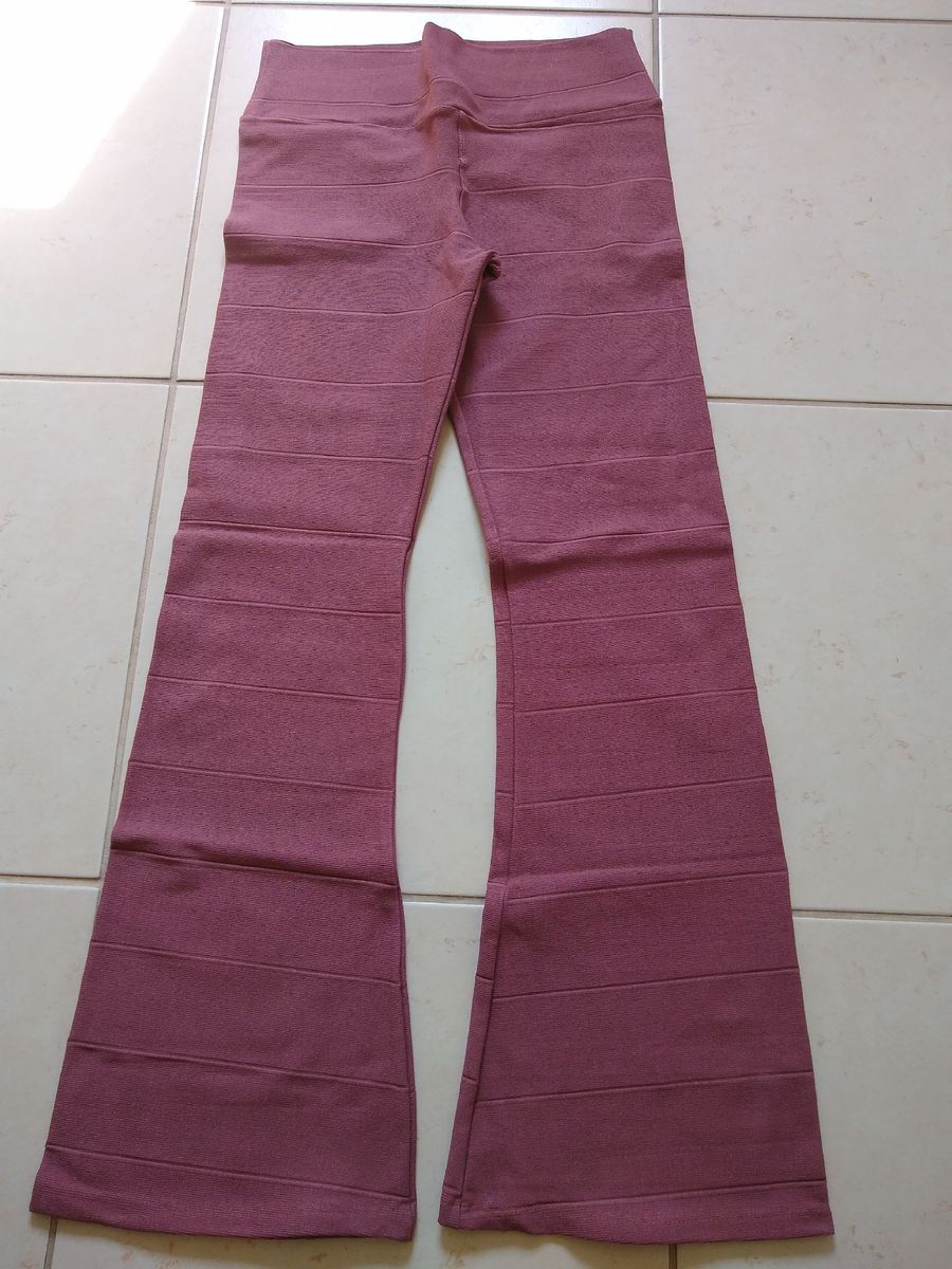 calça bandagem rose