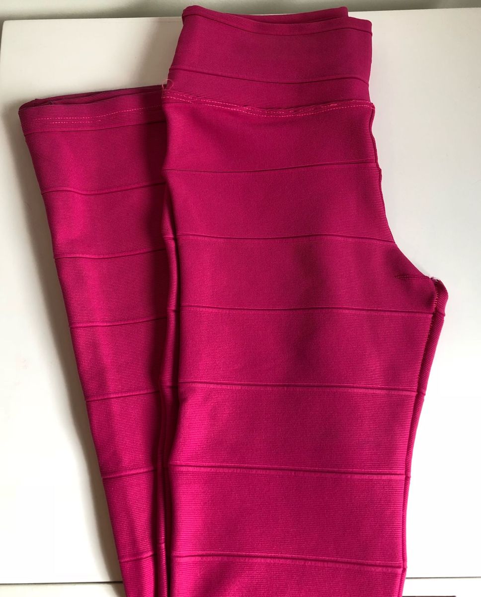 calça bandagem rose