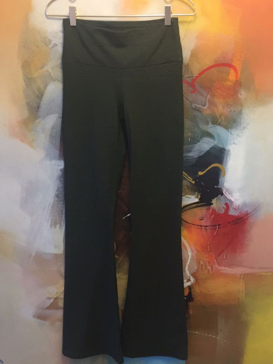 calça bandagem verde militar