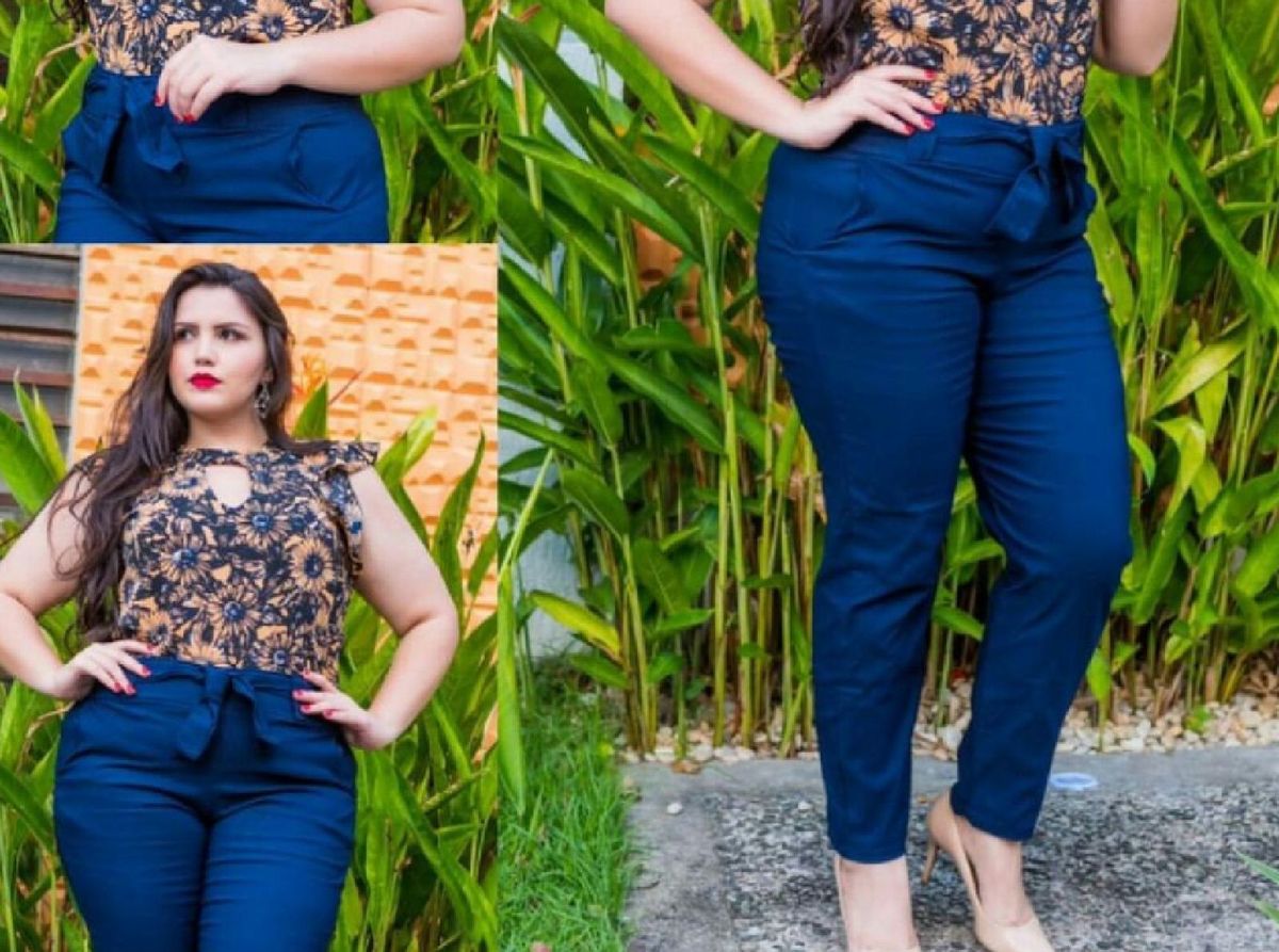 Calca Bengaline Plus Size Tecido Bengaline Tamanho Unico Veste 46 Ao 52 Calca Feminina Nunca Usado Enjoei