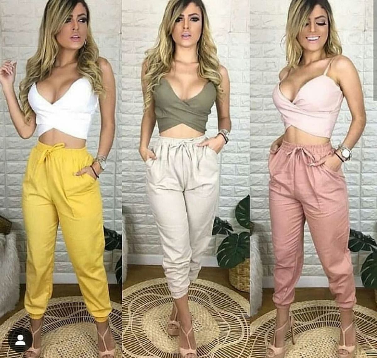 calça feminina com cordão