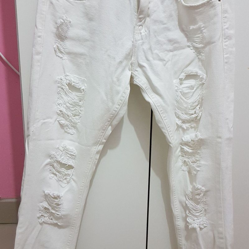 Calça hot sale branca boyfriend