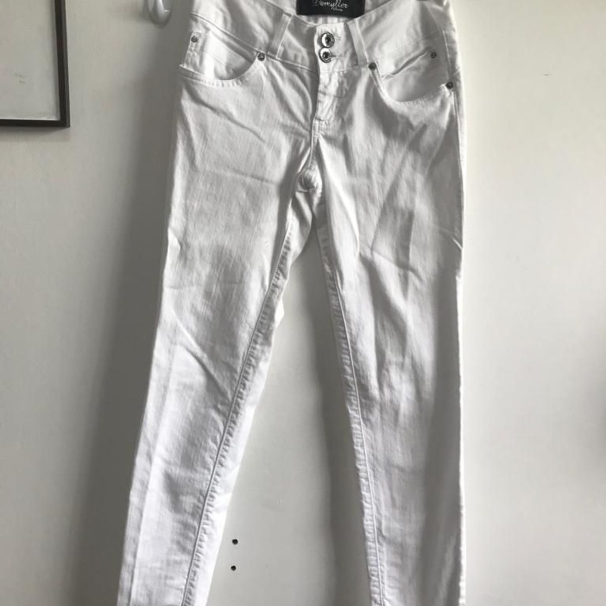 calça branca feminina damyller