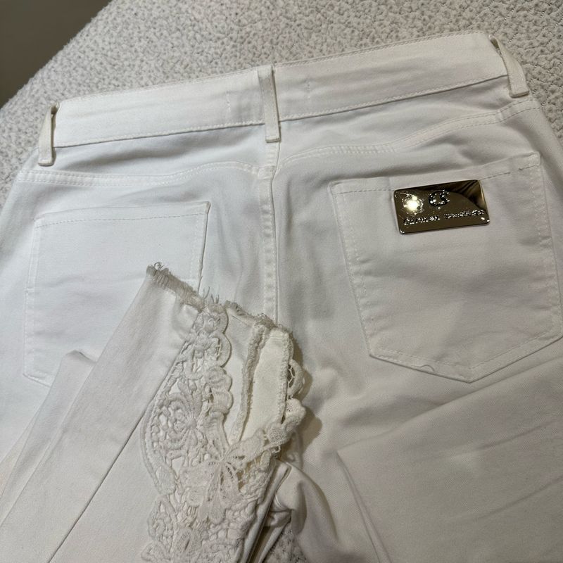 Calça branca sale carmen steffens
