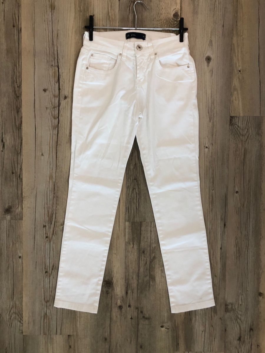 calça branca jeans feminina