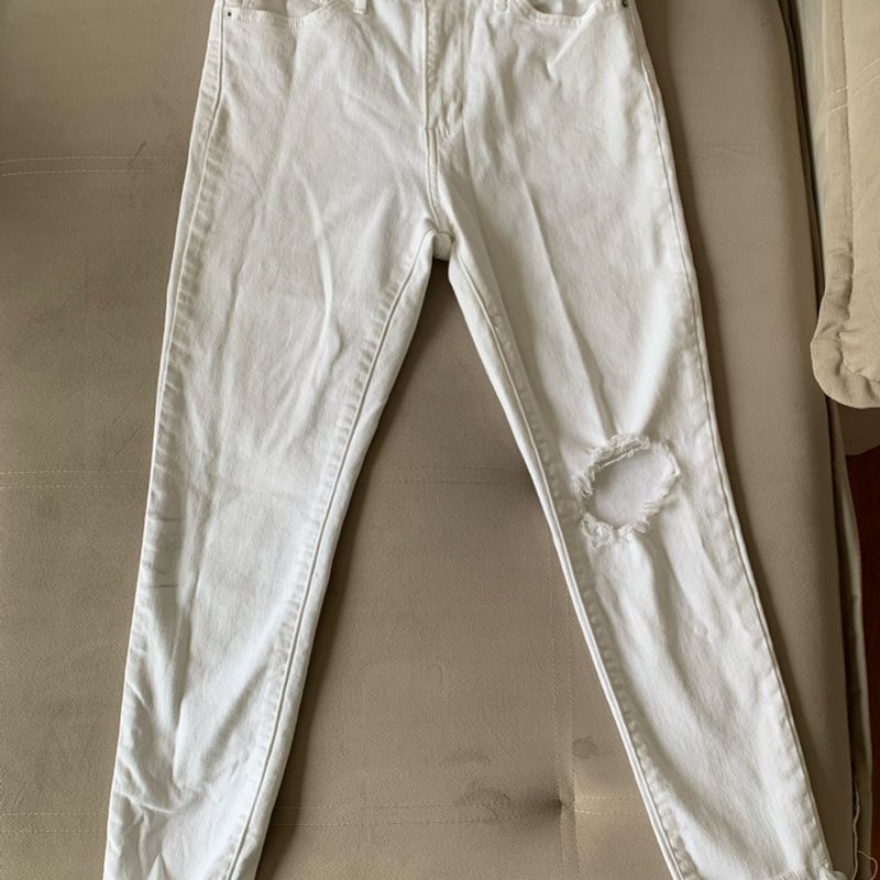 Calça best sale branca levis