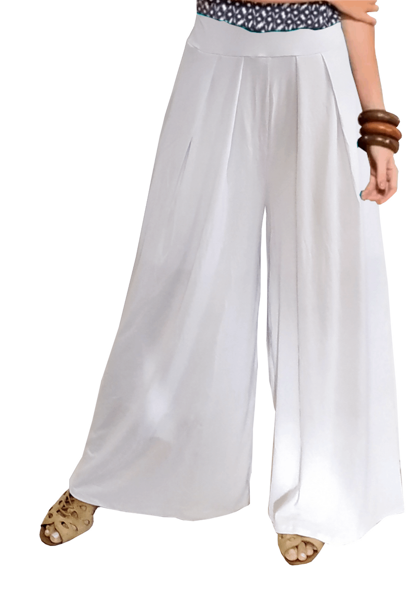 calça branca feminina larga