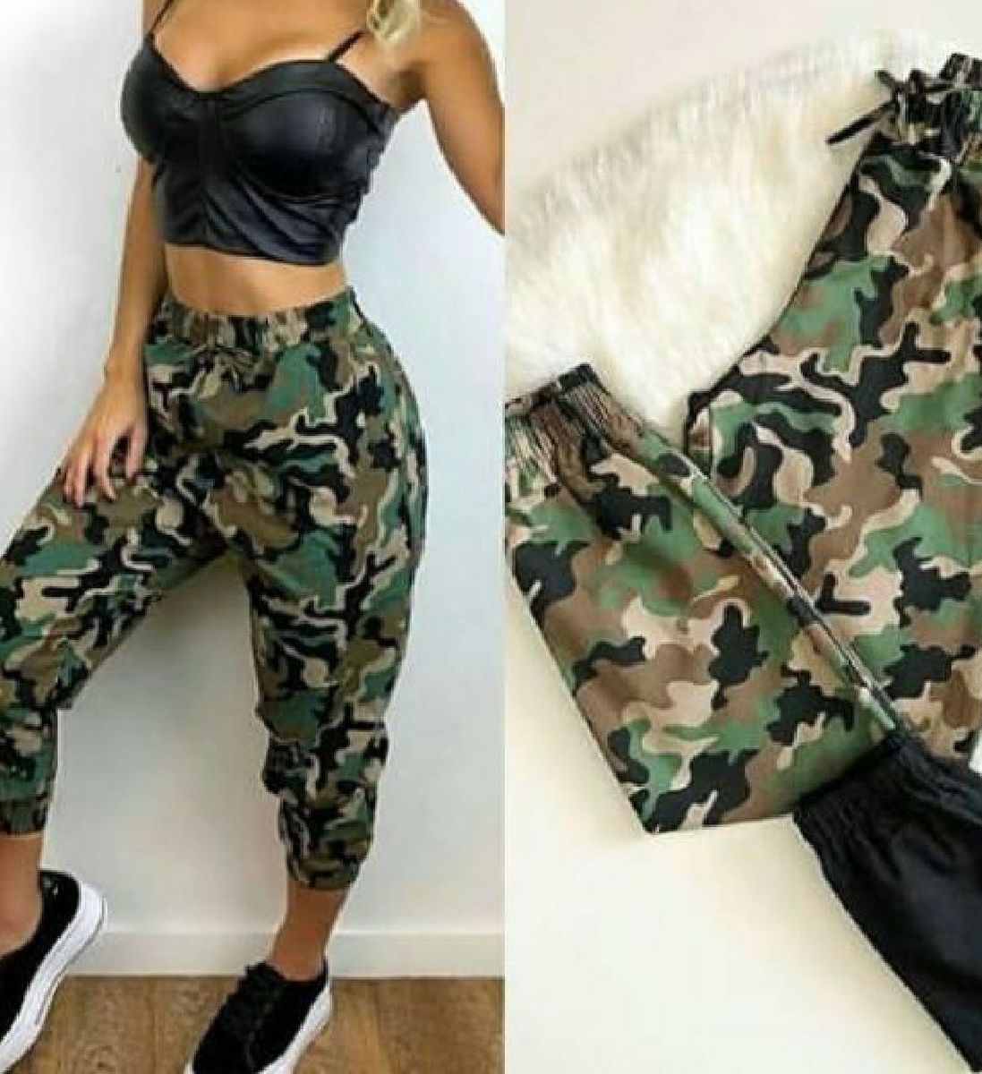 calça camuflada nike feminina