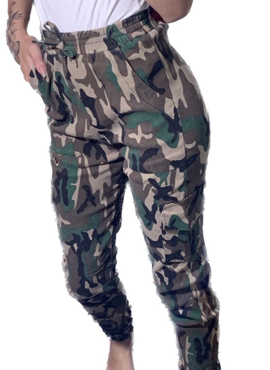 Calça camuflada best sale feminina jogger