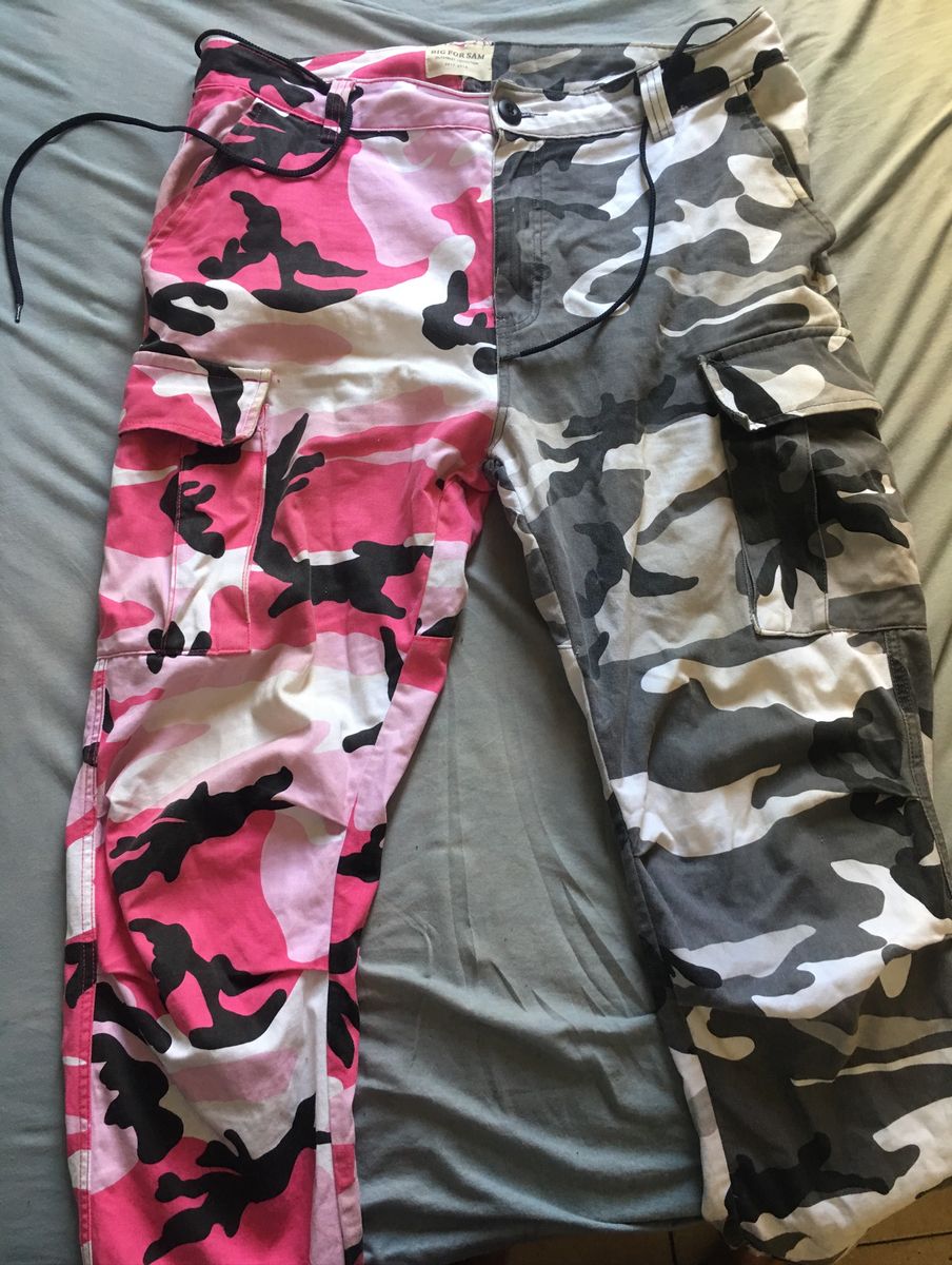 calça camo rosa