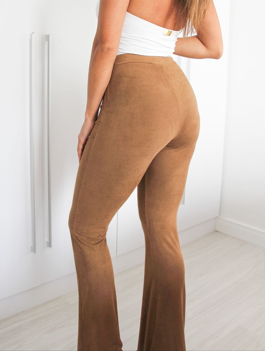 Calça camurça hot sale feminina