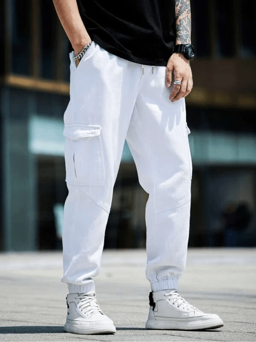 Calça Cargo Branca Jeans Unissex Gg | Calça Masculina Shein Nunca Usado  83206165 | enjoei