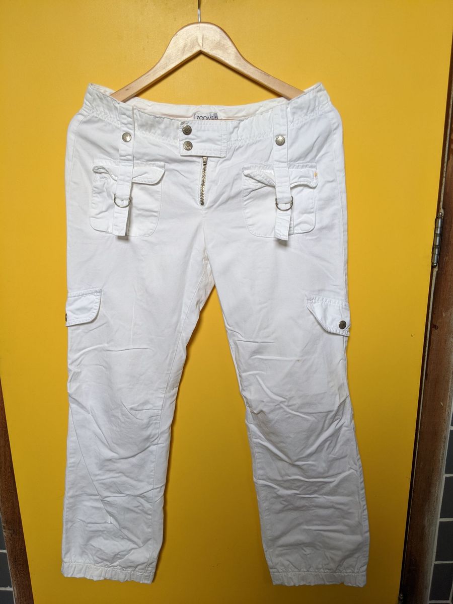 calça cargo feminina branca
