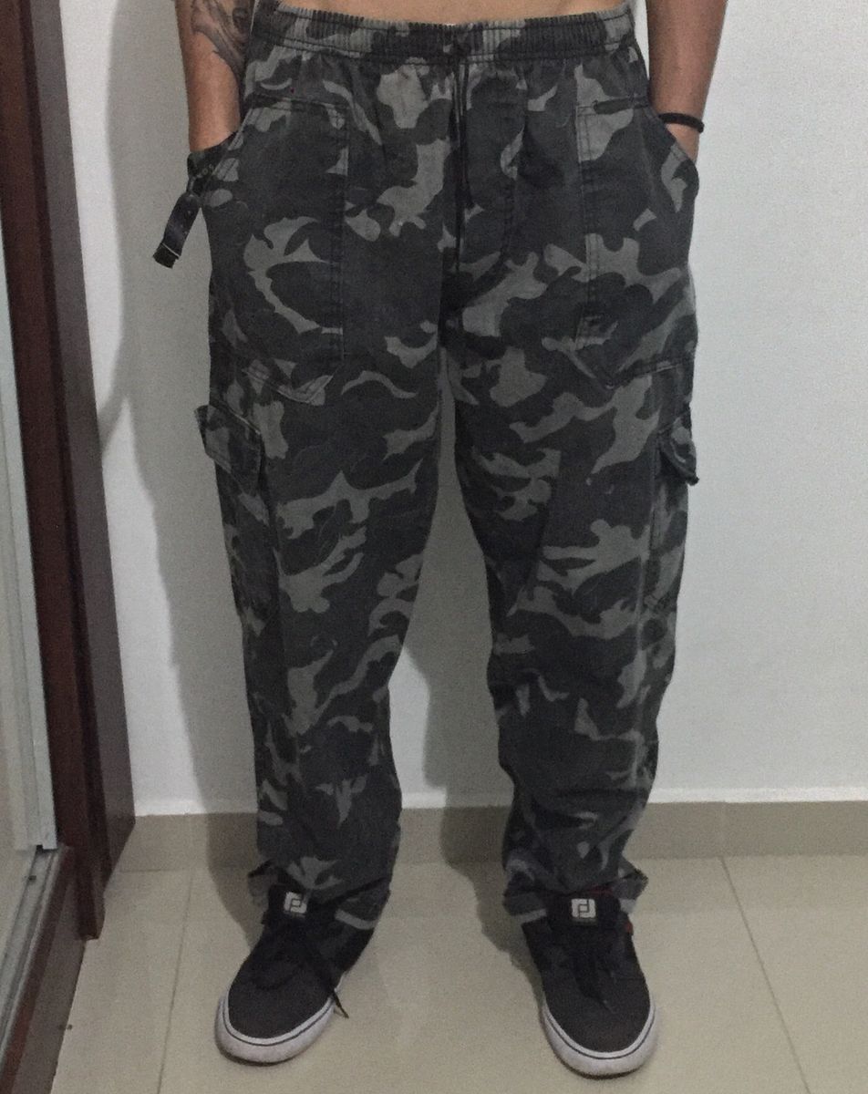 Calça cargo best sale camuflada masculina