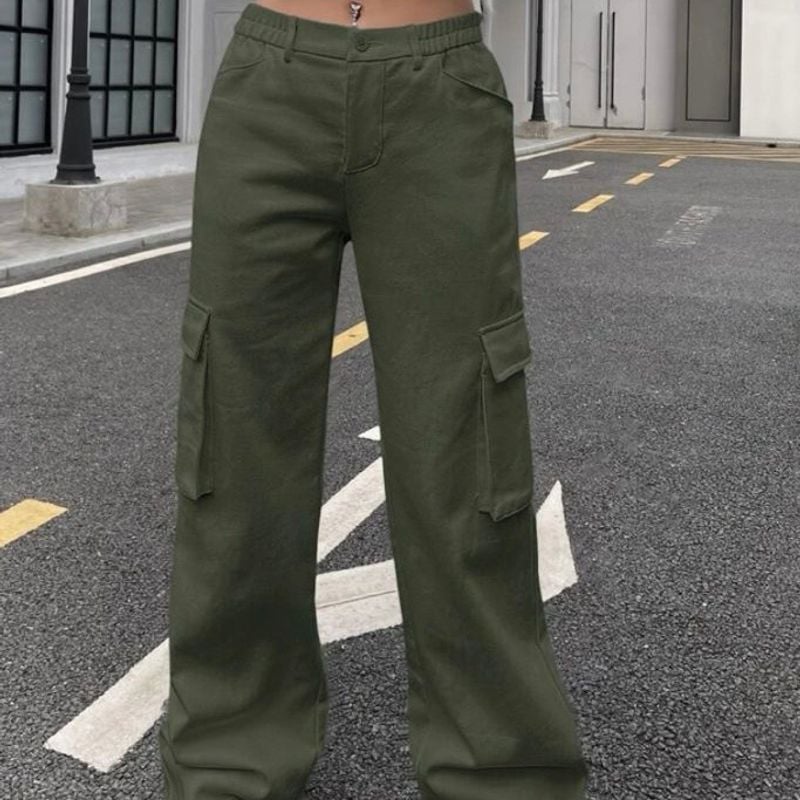 Calca cargo hot sale verde militar