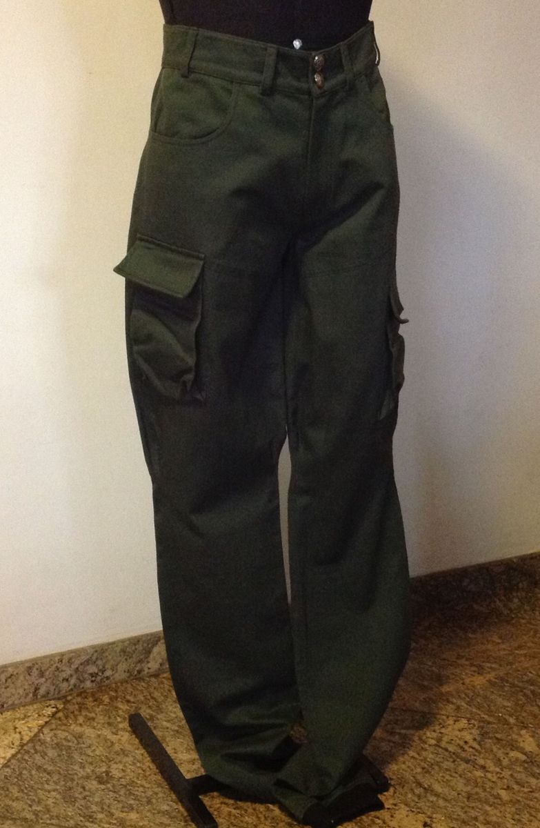 calça cargo verde masculina