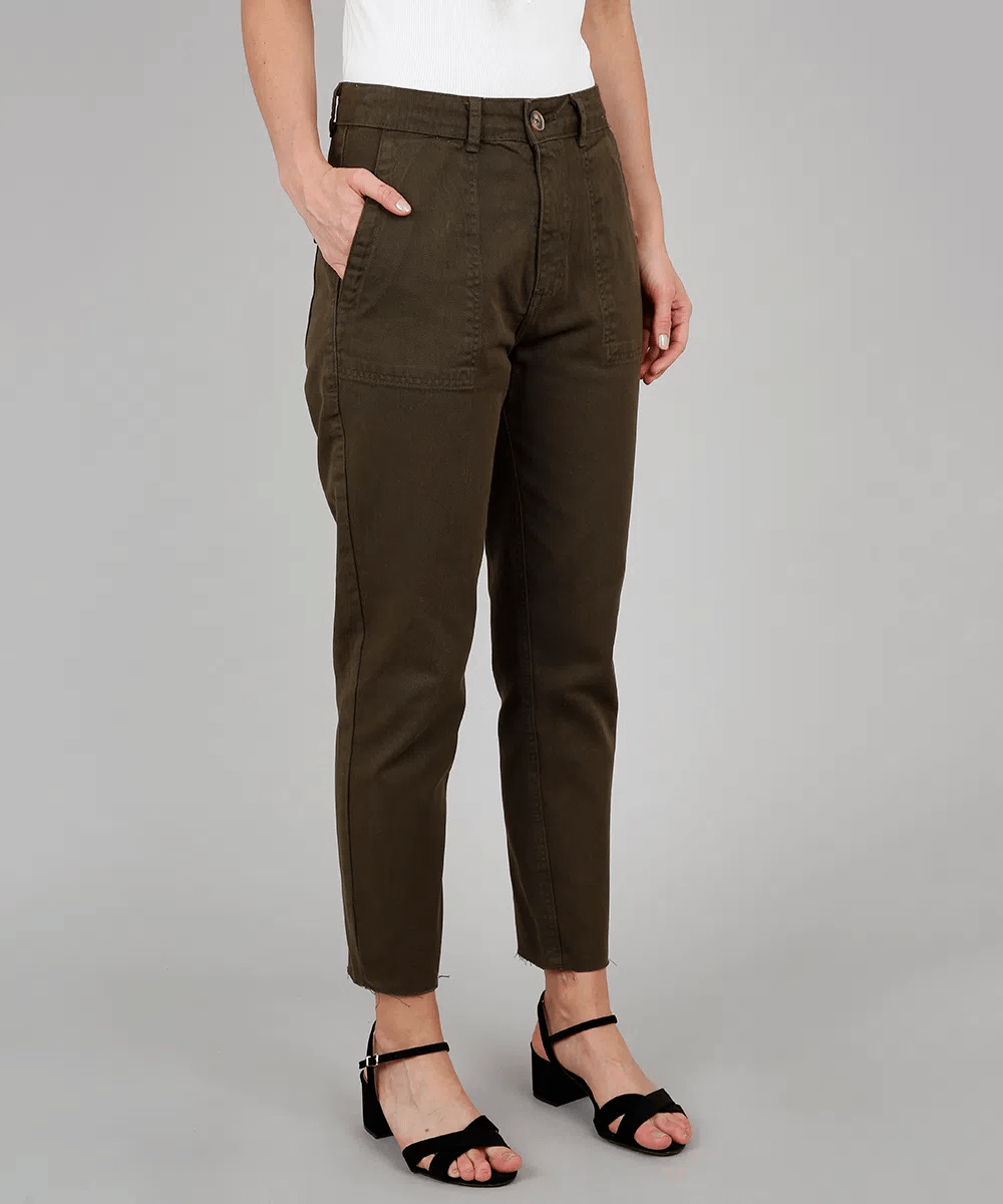 calça feminina verde musgo