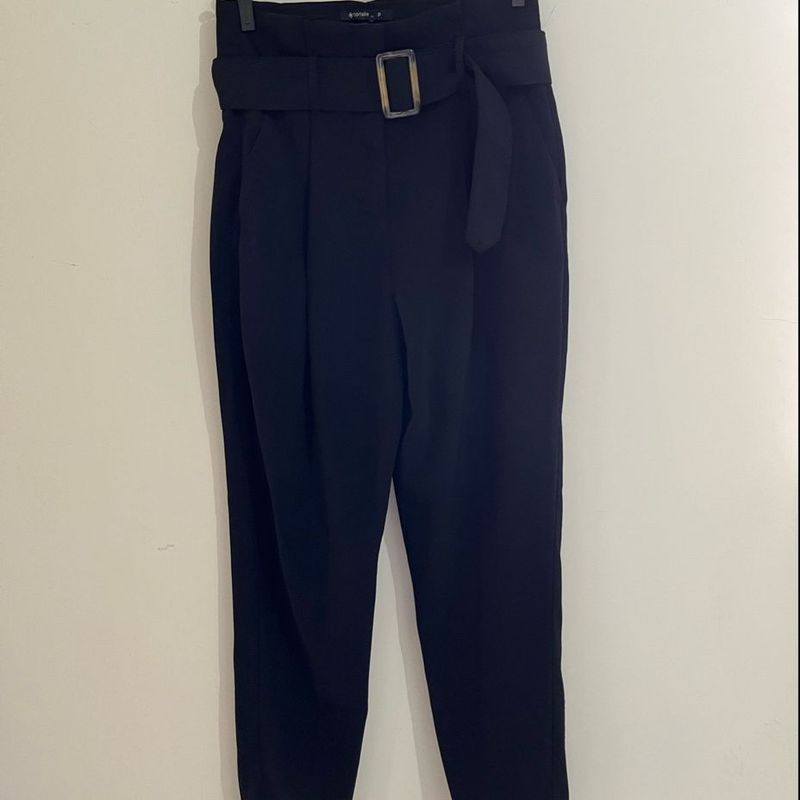Zara high rise trousers with belt