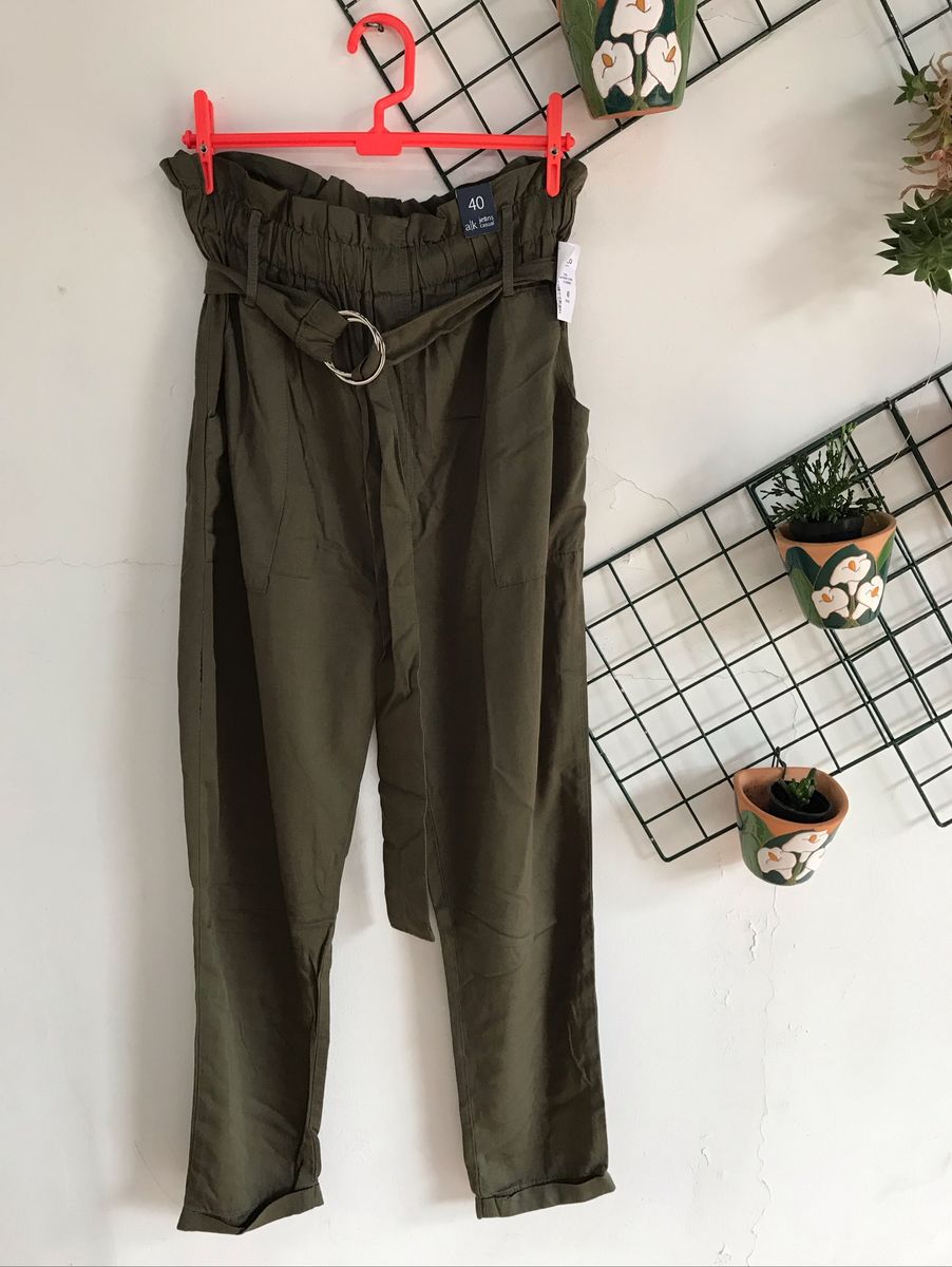 calça verde militar riachuelo