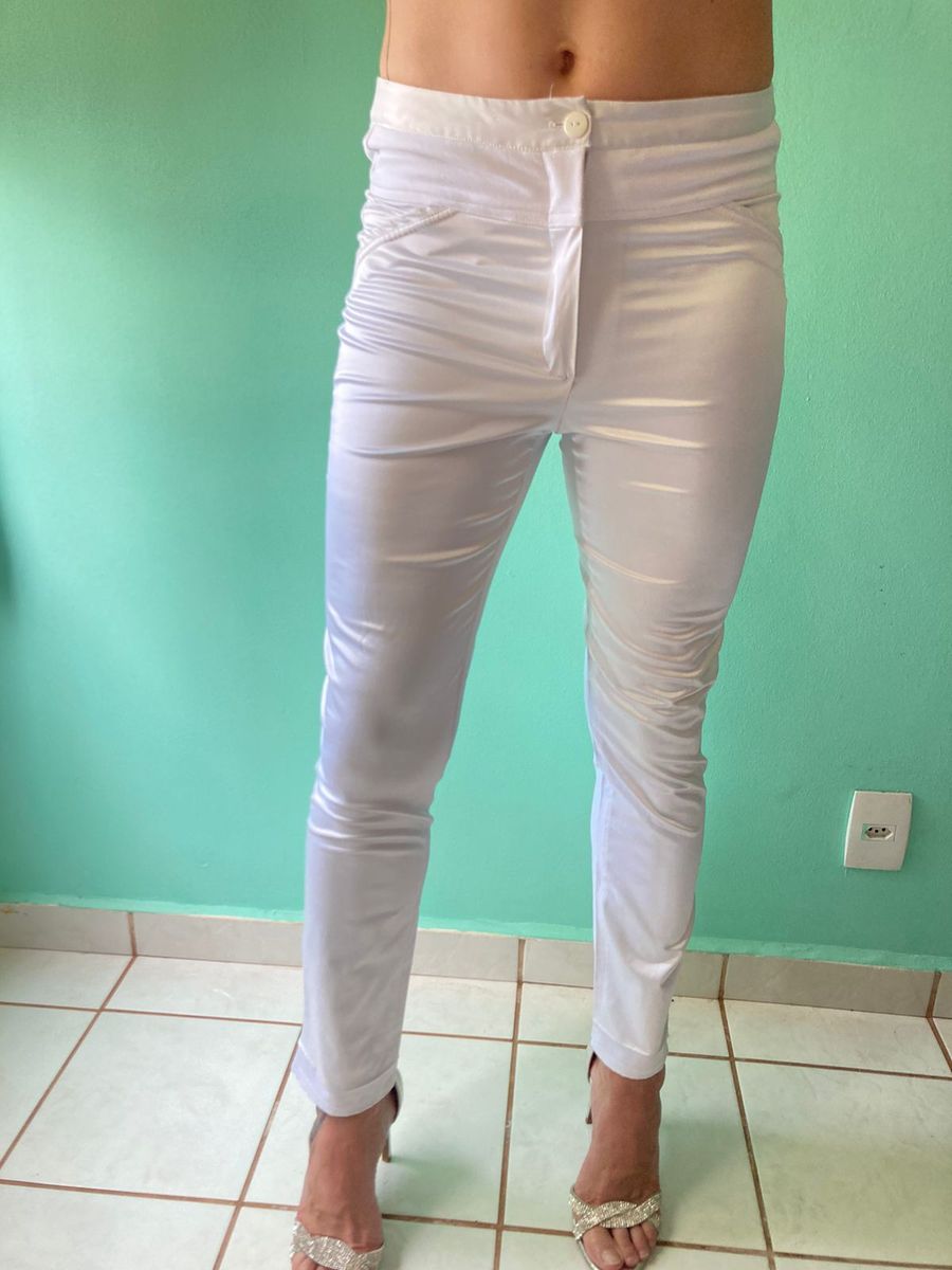 Calça de clearance cetim branca