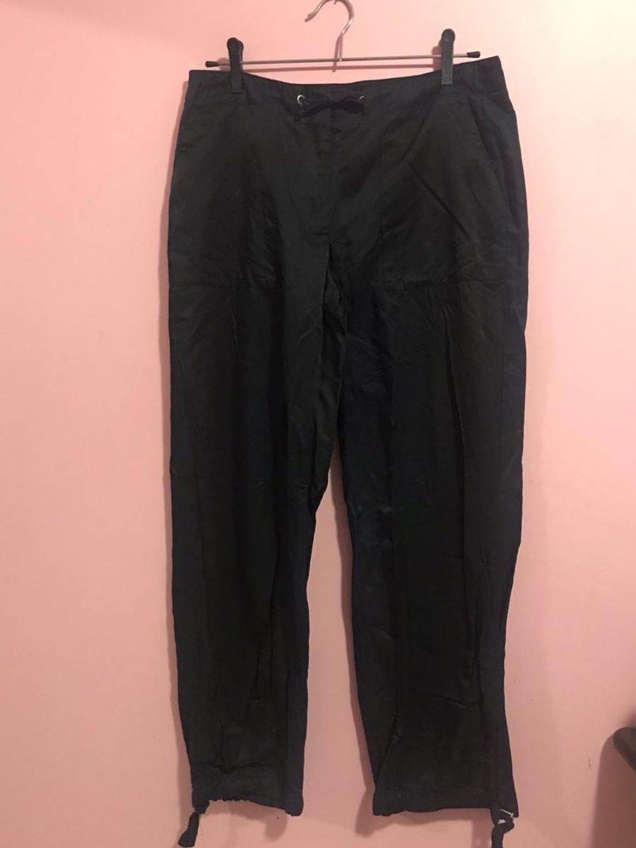 calça cetim preta