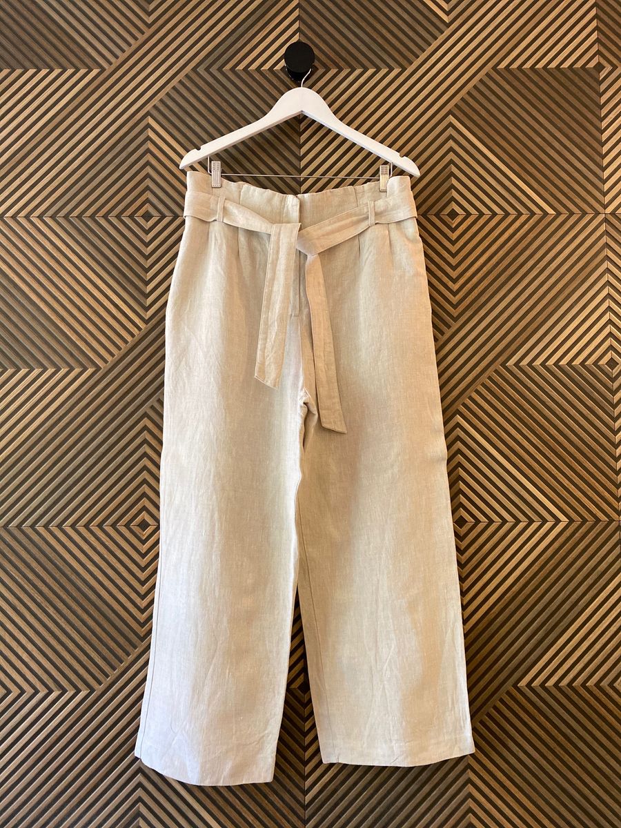 calça de linho feminina zara