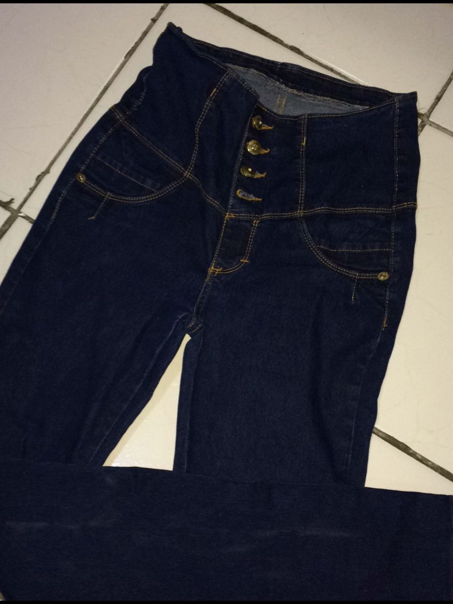 calça jeans cintura alta jezzian