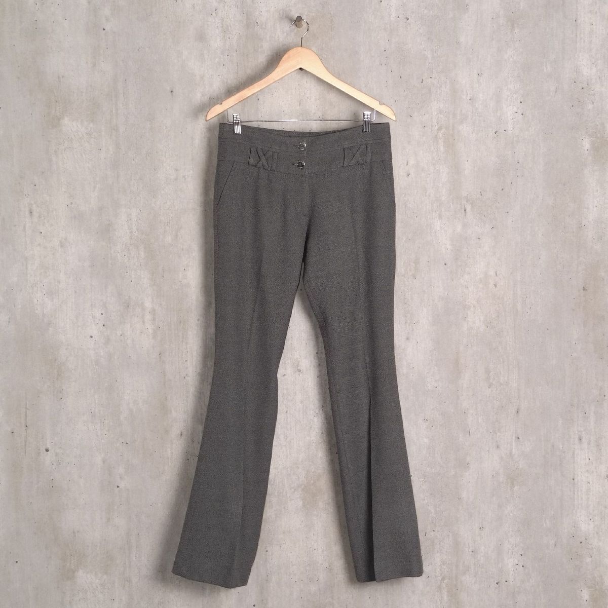 calça cinza mesclada brooksfield - calças brooksfield