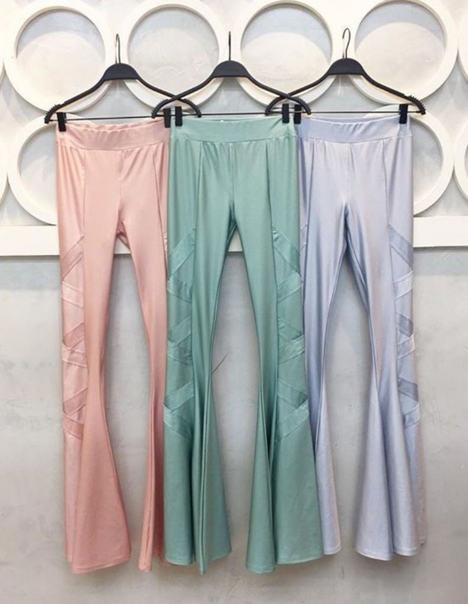 calça cirre rosa flare